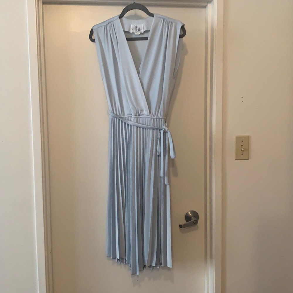 Vintage Julie Miller Light Blue Wrap Dress